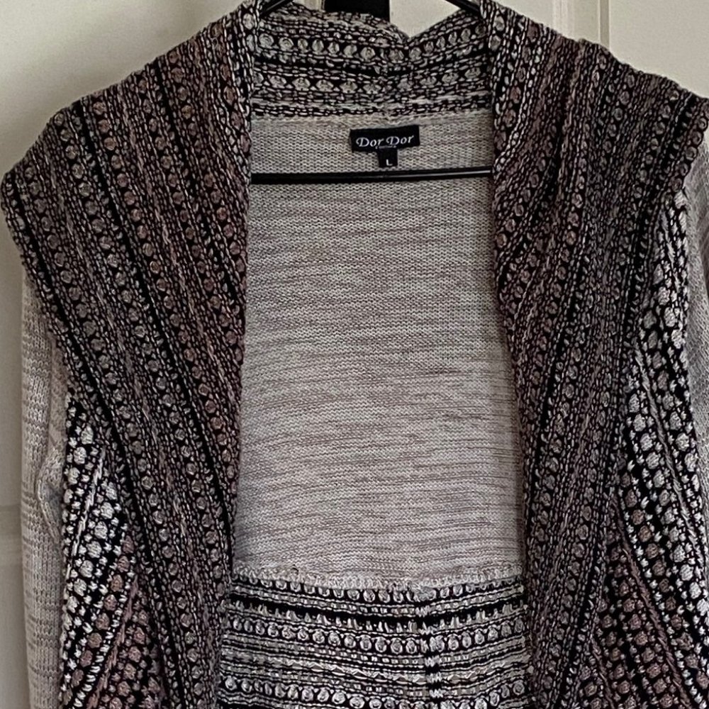 Sweater Multi Beige Shades, White, Black and Mauve